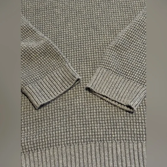 Marine Layer Waffle Knit Wool Cotton Blend Pullover Hoodie Green XL - Picture 13 of 15